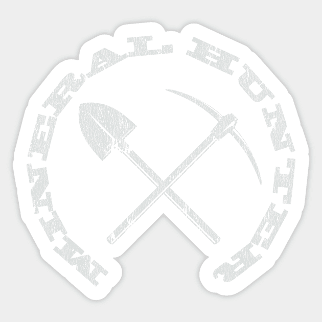 Mineral Hunter – Distressed White Logo Sticker by In-Situ